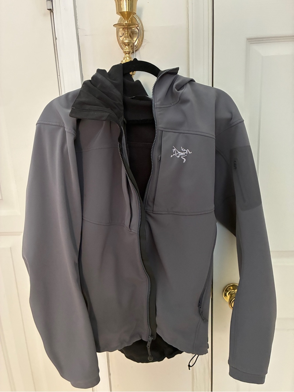 Arc'teryx Men's Gray Hooded Softshell Jacket